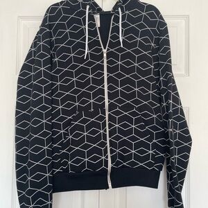 American Apparel Black Hoodie with White Pattern